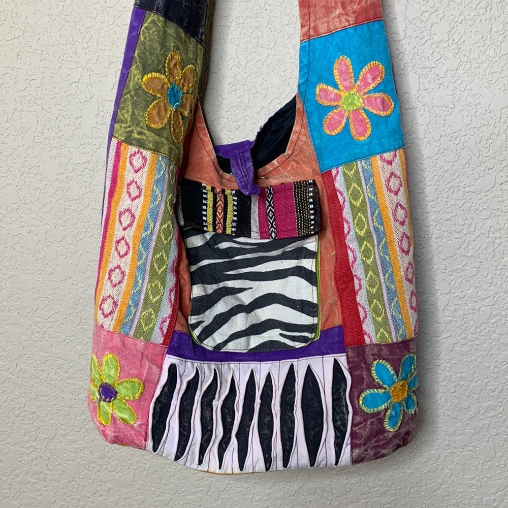 Made in Nepal crossbody/shoulder Cotton Artsy Crafty bag
